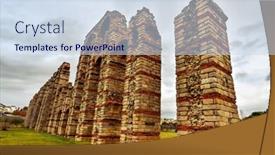  Presentation with ancient roman - Audience pleasing slide deck consisting of view-of-the-remains backdrop and a sky blue colored foreground