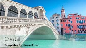  Presentation with bridge - Slides consisting of view-of-the-rialto-bridge background and a seafoam green colored foreground