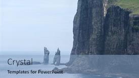  Presentation with sea - Presentation consisting of view-of-the-risin-og background and a light blue colored foreground