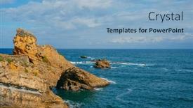  Presentation with rock - Presentation with view-of-the-rocher-de background and a light blue colored foreground