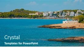  Presentation with landforms - Slide deck consisting of view-of-the-rocky-coast background and a ocean colored foreground