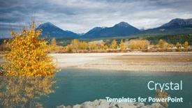  Presentation with british columbia - PPT theme consisting of view of the rocky moutains background and a ocean colored foreground