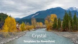  Presentation with british columbia canada - Colorful slide set enhanced with view of the rocky moutains backdrop and a gray colored foreground