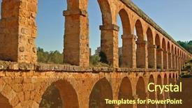  Presentation with aqueduct - Slides with view of the roman aqueduct background and a tawny brown colored foreground