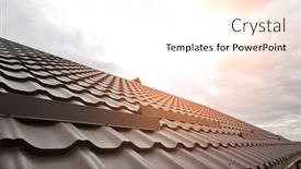  Presentation with tile - PPT theme featuring view-of-the-rooftop-made background and a pink colored foreground