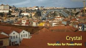  Presentation with bridge - Slide deck featuring view-of-the-rooftops and a tawny brown colored foreground