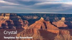  Presentation with ridges - Presentation theme featuring view-of-the-rugged background and a tawny brown colored foreground