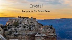  Presentation with grand canyon - Beautiful PPT theme featuring view-of-the-rugged backdrop and a lemonade colored foreground