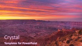  Presentation with ridges - Cool new slides with view-of-the-rugged backdrop and a tawny brown colored foreground
