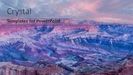  Presentation with grand canyon - Theme having view-of-the-rugged background and a light blue colored foreground