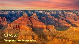 Presentation with grand canyon - Slide deck featuring view-of-the-rugged background and a tawny brown colored foreground
