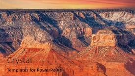  Presentation with grand canyon - Slide set having view-of-the-rugged background and a red colored foreground