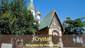  Presentation with russian - Presentation design having view of the russian church background and a tawny brown colored foreground