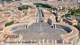  Presentation with peter - Slides enhanced with view of the saint peter background and a coral colored foreground