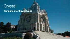  Presentation with jesus - Presentation theme featuring view-of-the-sanctuary background and a ocean colored foreground