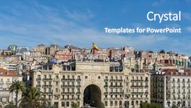  Presentation with spain - Beautiful slides featuring view of the santander bay backdrop and a teal colored foreground