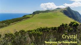  Presentation with ocean - Presentation consisting of view-of-the-sao-jorge background and a tawny brown colored foreground