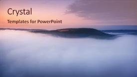  Presentation with river flowing - Audience pleasing presentation design consisting of view of the sinuous river backdrop and a lemonade colored foreground