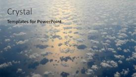  Presentation with black sea - Presentation design featuring view-of-the-sky background and a soft green colored foreground