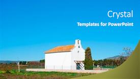  Presentation with 18th century - Colorful PPT layouts enhanced with view-of-the-small-whitewashed backdrop and a gray colored foreground