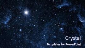  Presentation with elements - Presentation theme consisting of view-of-the-spase background and a navy blue colored foreground