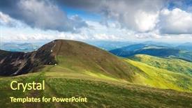  Presentation with solar tree evening landscape - Audience pleasing slides consisting of view of the stony hills backdrop and a tawny brown colored foreground