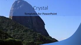  Presentation with brazil - Presentation theme consisting of view-of-the-sugar-loaf background and a light blue colored foreground