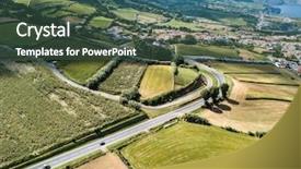  Presentation with tea plantation - Cool new presentation design with view of the tea plantation backdrop and a tawny brown colored foreground