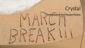  Presentation with seawater - Audience pleasing presentation consisting of view of the text march backdrop and a coral colored foreground