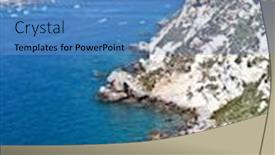  Presentation with domino - PPT theme enhanced with view-of-the-tremiti-islands background and a light blue colored foreground