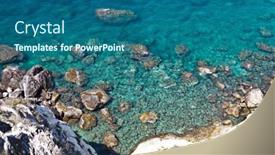  Presentation with domino - Beautiful slide set featuring view-of-the-tremiti-islands backdrop and a ocean colored foreground