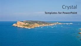  Presentation with island - Colorful presentation enhanced with view-of-the-tremiti-islands backdrop and a light blue colored foreground