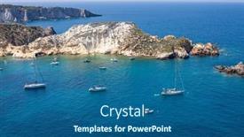  Presentation with domino - Presentation consisting of view-of-the-tremiti-islands background and a ocean colored foreground