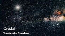  Presentation with space universe - PPT theme enhanced with view of the universe background and a black colored foreground