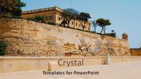  Presentation with malta - PPT theme with view-of-the-walls background and a coral colored foreground