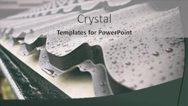  Presentation with metal - Beautiful slide deck featuring view-of-the-wet-rooftop backdrop and a light gray colored foreground