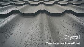  Presentation with tile - PPT theme with view-of-the-wet-rooftop background and a gray colored foreground