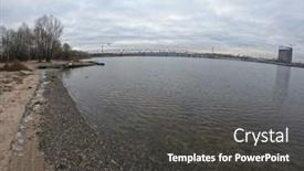  Presentation with top view of amazon river - PPT theme having view-of-the-winter-dnepr background and a dark gray colored foreground
