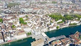  Presentation with 2020 - Audience pleasing presentation design consisting of view-of-the-zurich-donwtown backdrop and a light gray colored foreground