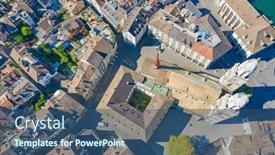  Presentation with 2020 - Cool new slide set with view-of-the-zurich-donwtown backdrop and a ocean colored foreground