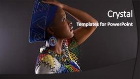  Presentation with african culture - Cool new slides with view of thoughtful south african backdrop and a dark gray colored foreground