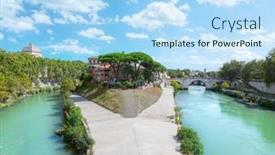  Presentation with rome italy - PPT theme enhanced with view-of-tiberina-island background and a  colored foreground