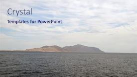  Presentation with saudi arabia - Amazing slide deck having view-of-tiran-island-saudi backdrop and a sky blue colored foreground