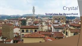  Presentation with aerial view of cape town - Theme consisting of view of town bologna italy background and a sky blue colored foreground
