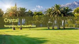  Presentation with coconut - Audience pleasing theme consisting of speak up - mock up of a man backdrop and a  colored foreground.