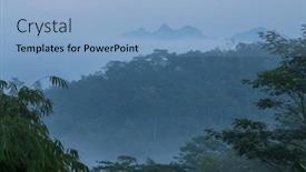  Presentation with tropical rainforest - Theme featuring view-of-tropical-rainforest-north background and a light blue colored foreground