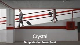  Presentation with ramp - PPT layouts consisting of view of two businessmen walk background and a  colored foreground