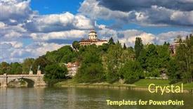  Presentation with urban green - Theme enhanced with view-of-urban-park background and a tawny brown colored foreground
