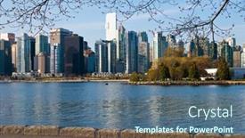  Presentation with vancouver - Presentation enhanced with view-of-vancouver-downtown background and a ocean colored foreground