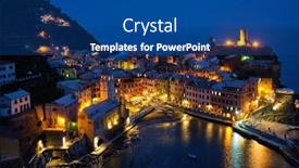  Presentation with world heritage - Audience pleasing presentation theme consisting of view-of-vernazza-village-popular backdrop and a  colored foreground